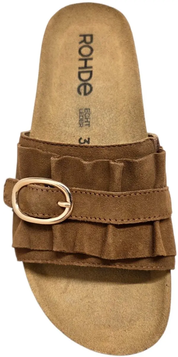 Rohde 1763 76 Slippers Bruin Suede Dames - 42 - afbeelding 2 van 4