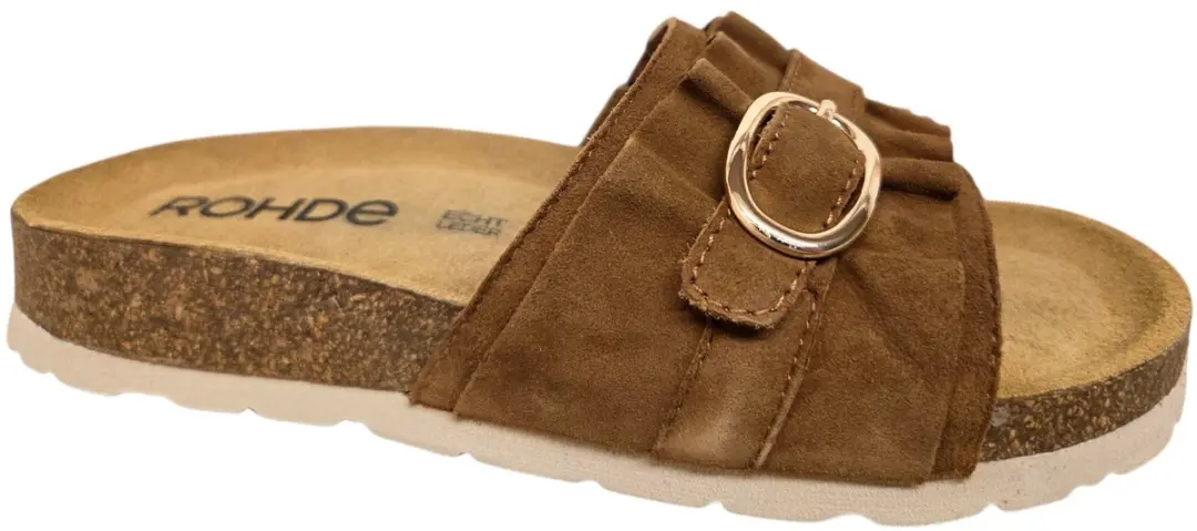 Rohde 1763 76 Slippers Slides Bruin Suede Dames