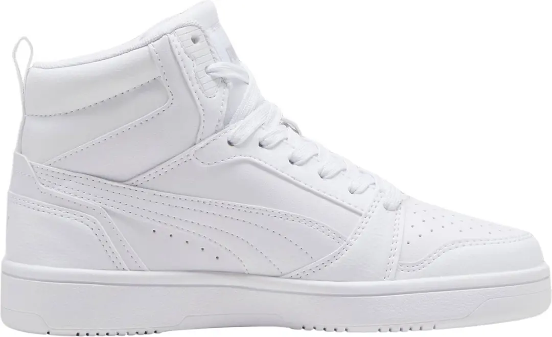 PUMA Rebound V6 Mid Jr Unisex Sneakers 35.5 - PUMA White-Cool Light Gray - afbeelding 5 van 6
