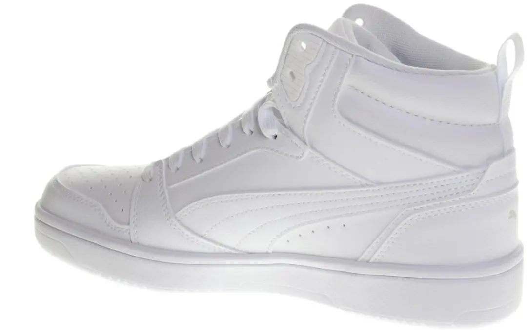 PUMA Rebound V6 Mid Jr Unisex Sneakers 35.5 - PUMA White-Cool Light Gray - afbeelding 4 van 6