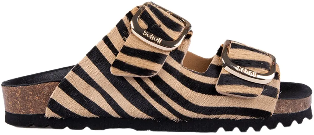 Scholl Noele Zebra Slippers - Zwart - Maat 42 - afbeelding 3 van 5