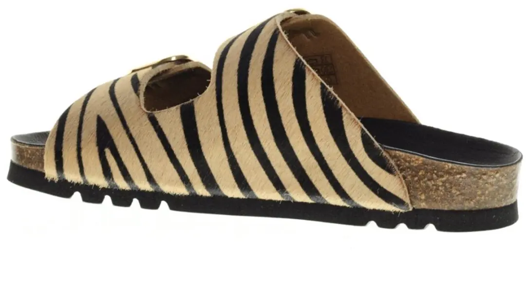 Scholl Noele Zebra Slippers - Zwart - Maat 42 - afbeelding 5 van 5