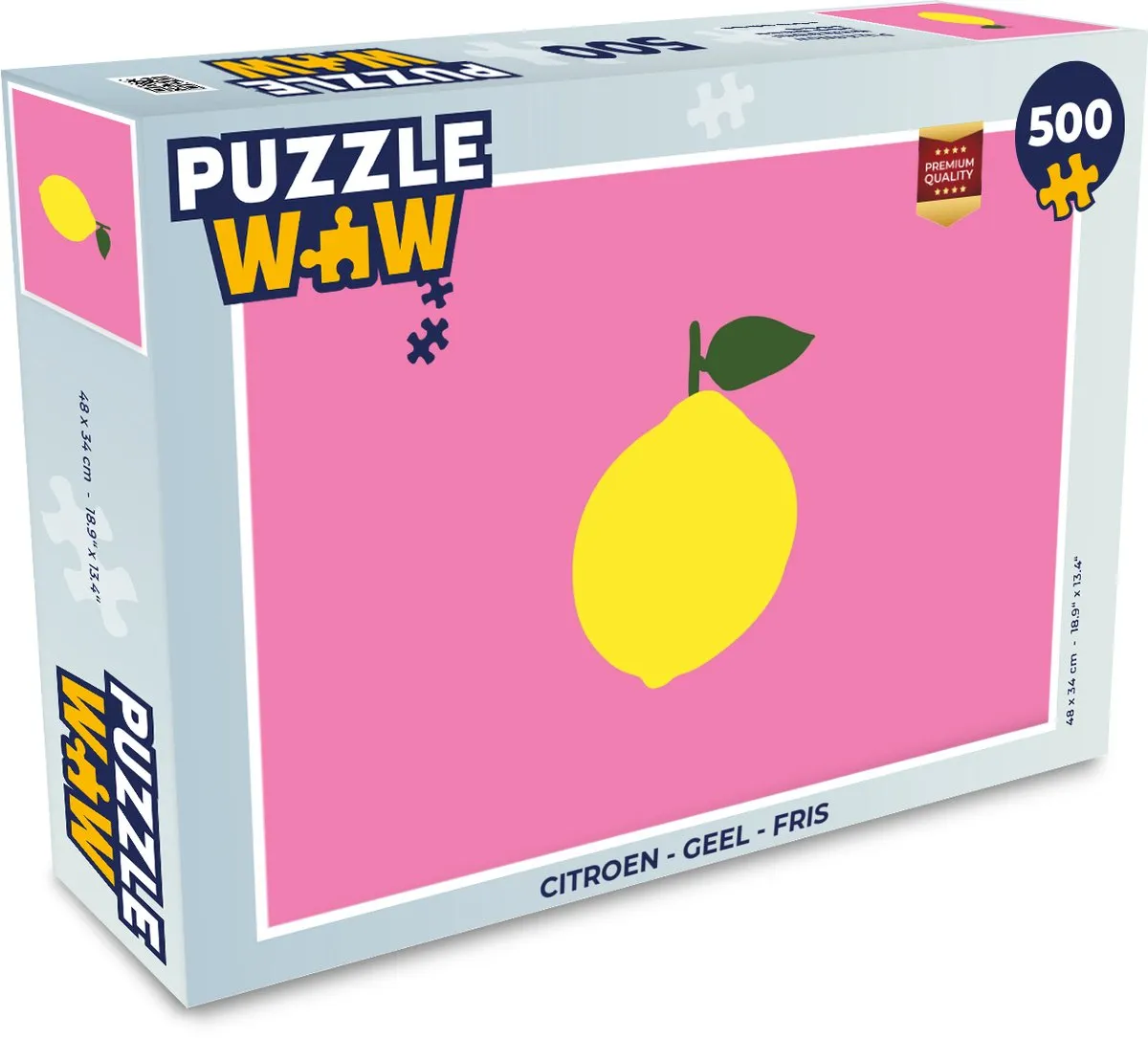 PuzzleWow Citroen Legpuzzel 500 Stuks - Geel