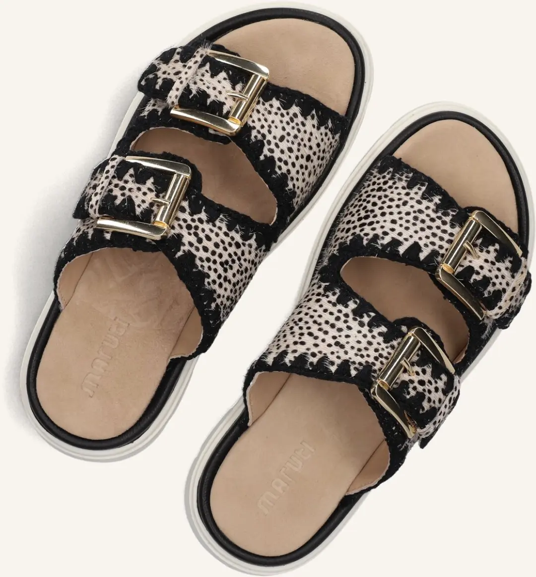 Maruti Dilan Slippers Dames - Maat 39 - Zwart - afbeelding 3 van 6