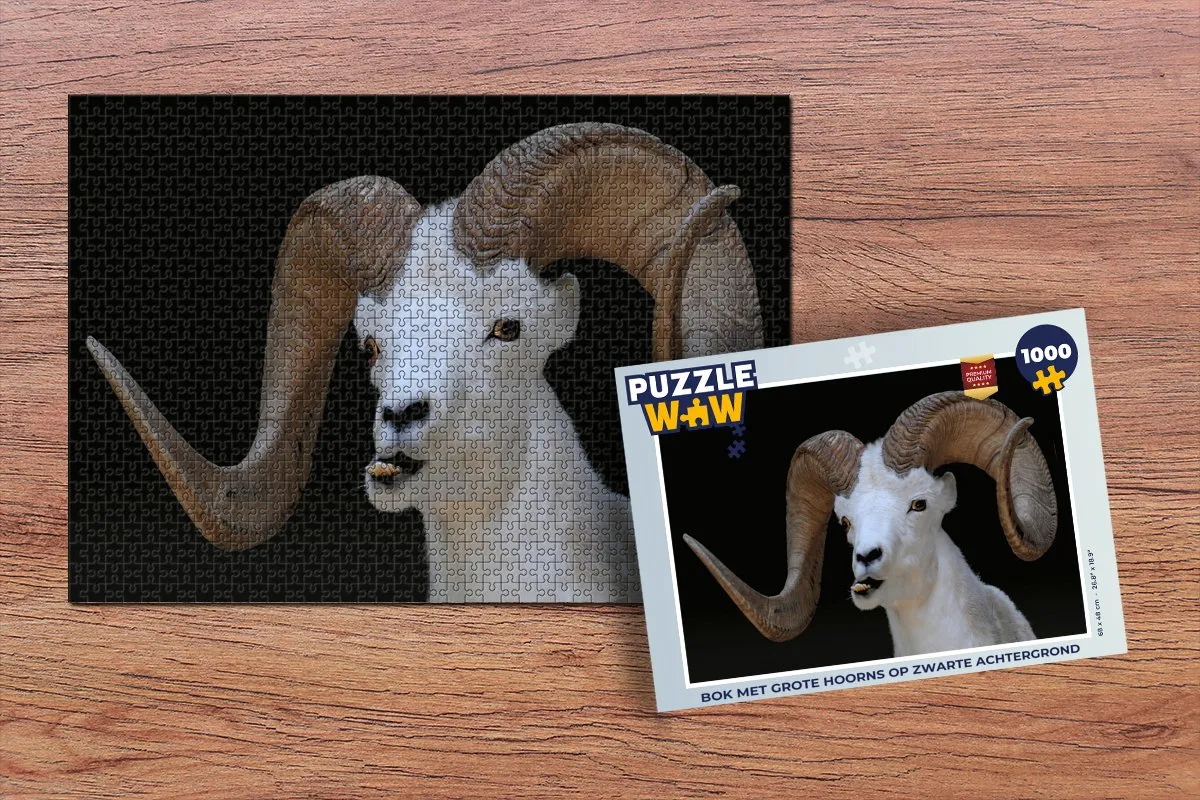 PuzzleWow Dieren Hoorn Legpuzzel 1000 Stuks - Multicolor