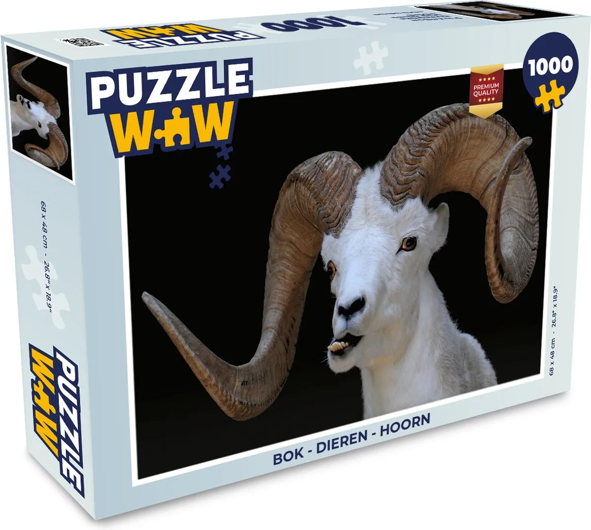 PuzzleWow Dieren Hoorn Legpuzzel 1000 Stuks - Multicolor