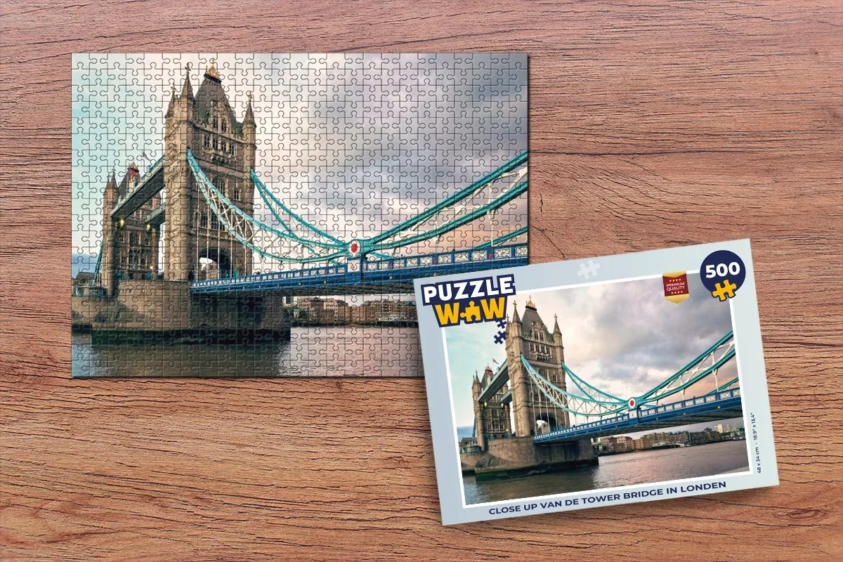 PuzzleWow Tower Bridge Legpuzzel 500 Stuks - Multicolor