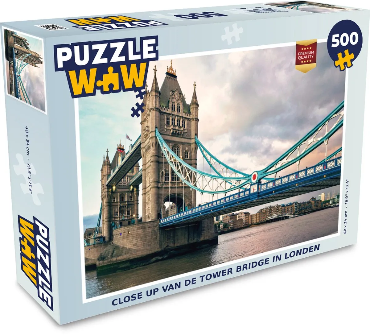PuzzleWow Tower Bridge Legpuzzel 500 Stuks - Multicolor