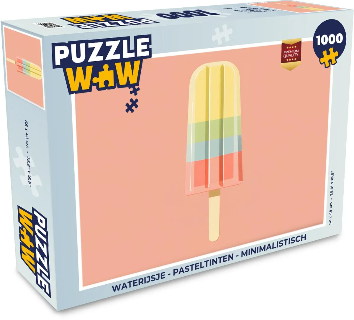 PuzzleWow Waterijsje Legpuzzel 1000 Stuks - Pasteltinten
