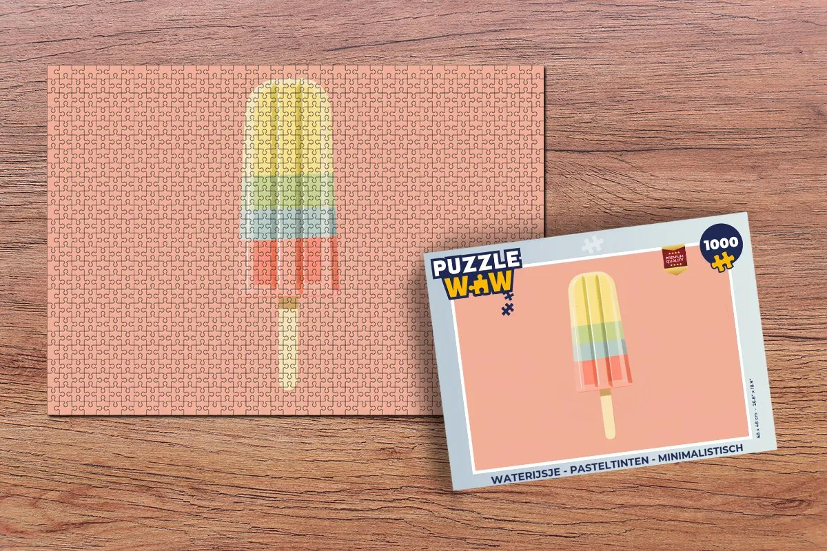 PuzzleWow Waterijsje Legpuzzel 1000 Stuks - Pasteltinten