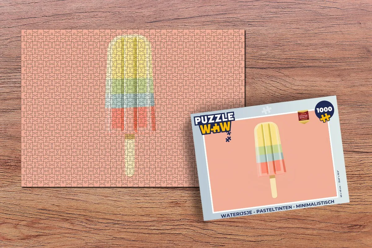 PuzzleWow Waterijsje Legpuzzel 1000 Stuks - Pasteltinten