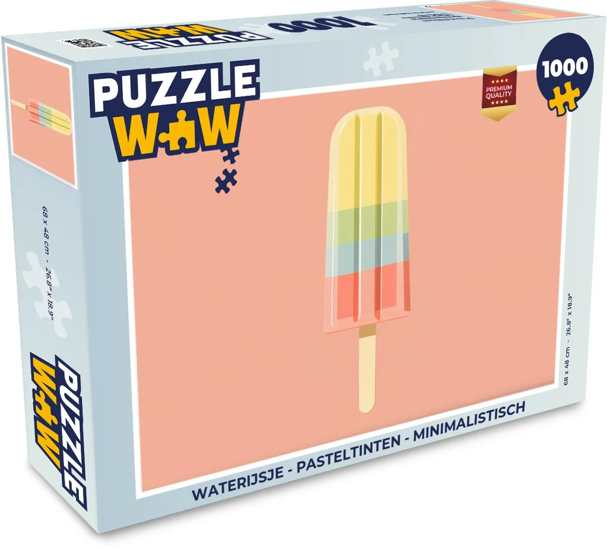 PuzzleWow Waterijsje Legpuzzel 1000 Stuks - Pasteltinten