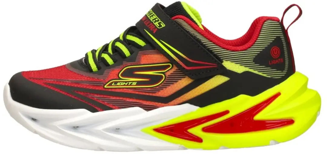Skechers S Lights Flex Glow Ultra Jongens Sneakers - Zwart - afbeelding 2 van 6
