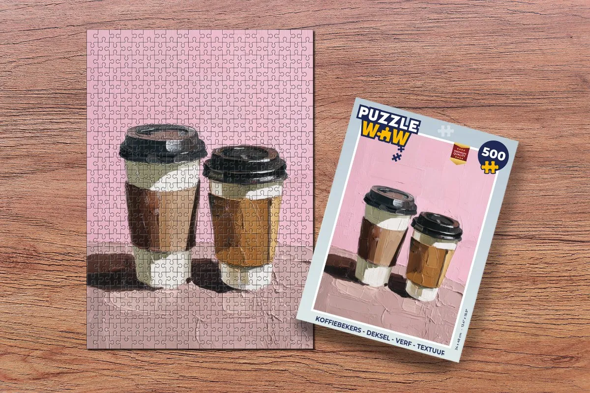 PuzzleWow Koffiebekers Legpuzzel 500 Stuks - MPN 8721406852476