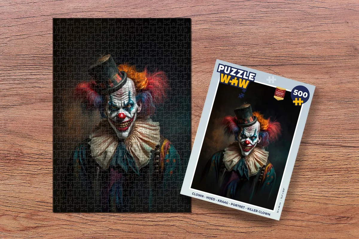 PuzzleWow Killer Clown Legpuzzel 500 Stuks - Multicolor