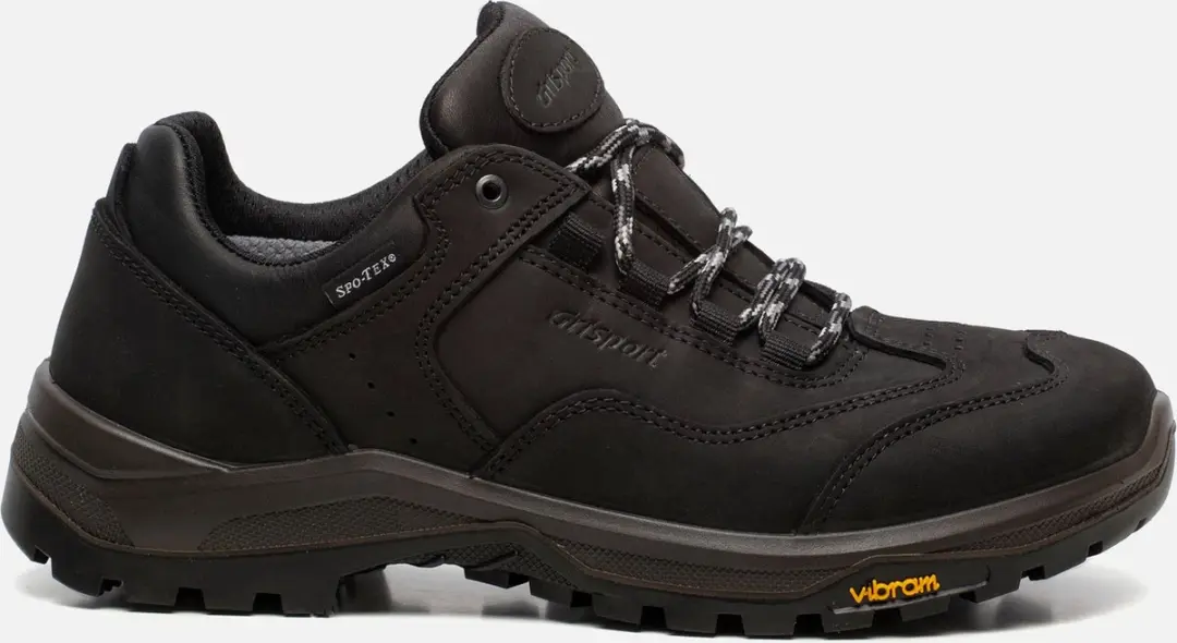 Grisport Walker Low wandelschoenen zwart Nubuck