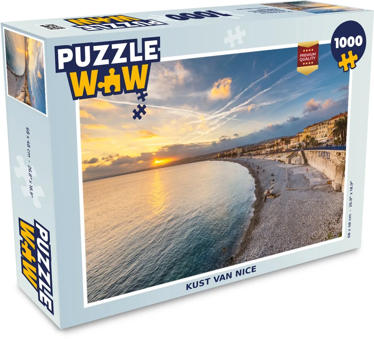 PuzzleWow Frankrijk Legpuzzel 1000 Stuks - Multicolor