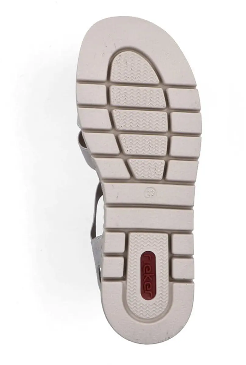 Rieker V4918 Dames Sandalen - Zilver - Maat 41 - afbeelding 5 van 6
