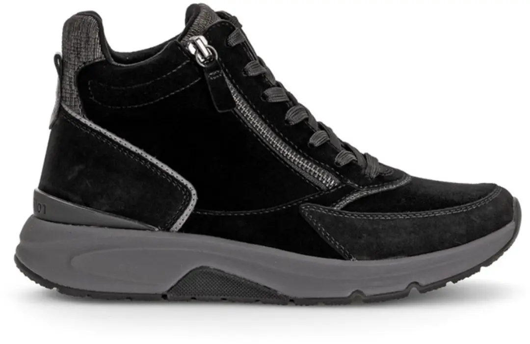 Gabor Rollingsoft Veterboots - Zwart Suede - Maat 37.5 - afbeelding 2 van 6
