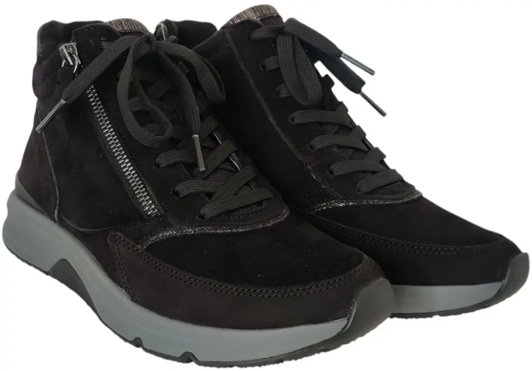 Gabor Rollingsoft Veterboots - Zwart Suede - Maat 37.5 - afbeelding 3 van 6