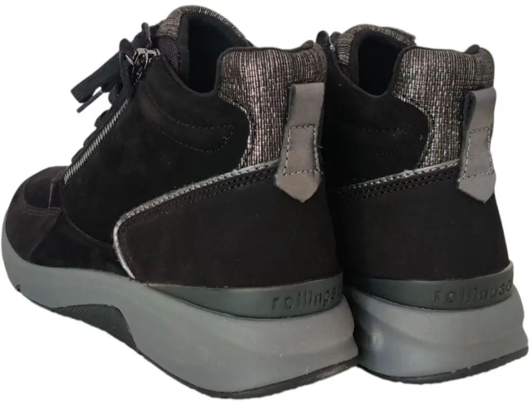 Gabor Rollingsoft Veterboots - Zwart Suede - Maat 37.5 - afbeelding 4 van 6