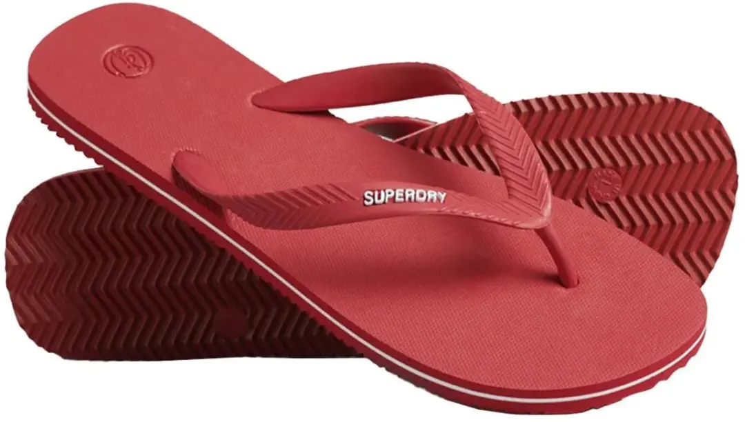 Superdry Heren Klassieke Vintage Teenslippers 42/43 - RXG Varsity Red - afbeelding 2 van 6