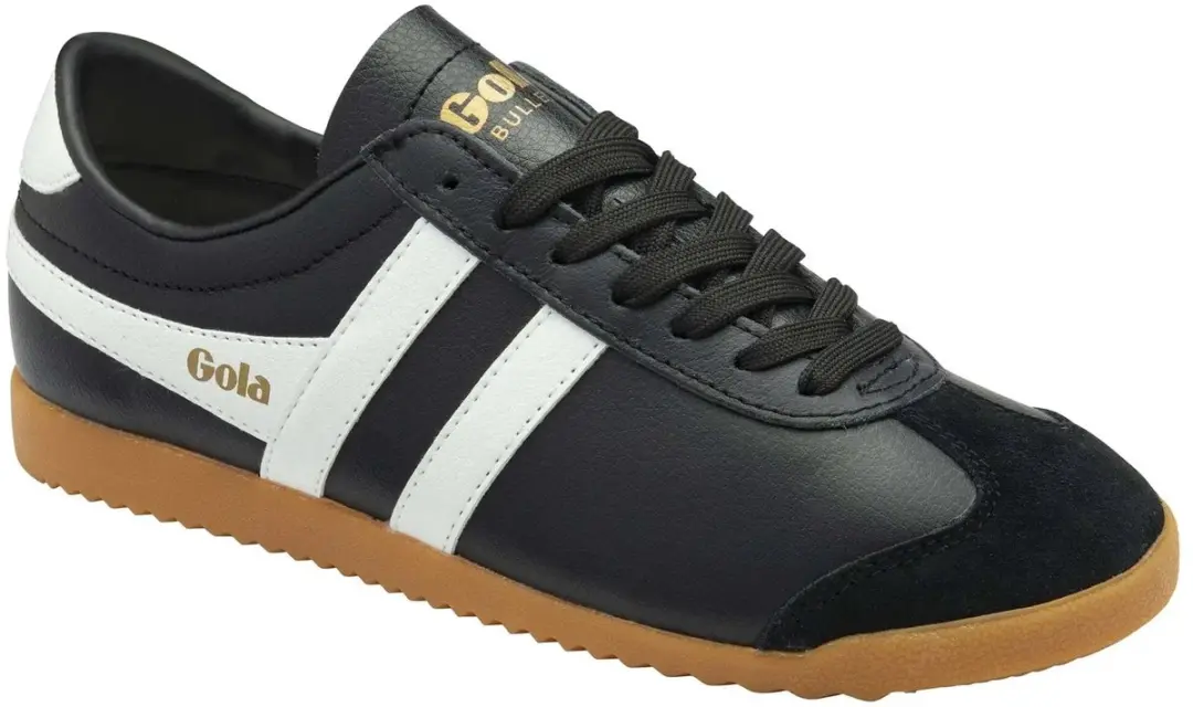 Gola Bullet Leather Leren Veterschoenen - Wit/Zwart/Gom - afbeelding 5 van 5