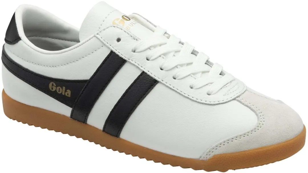 Gola Bullet Leather Leren Veterschoenen - Wit/Zwart/Gom - afbeelding 2 van 5