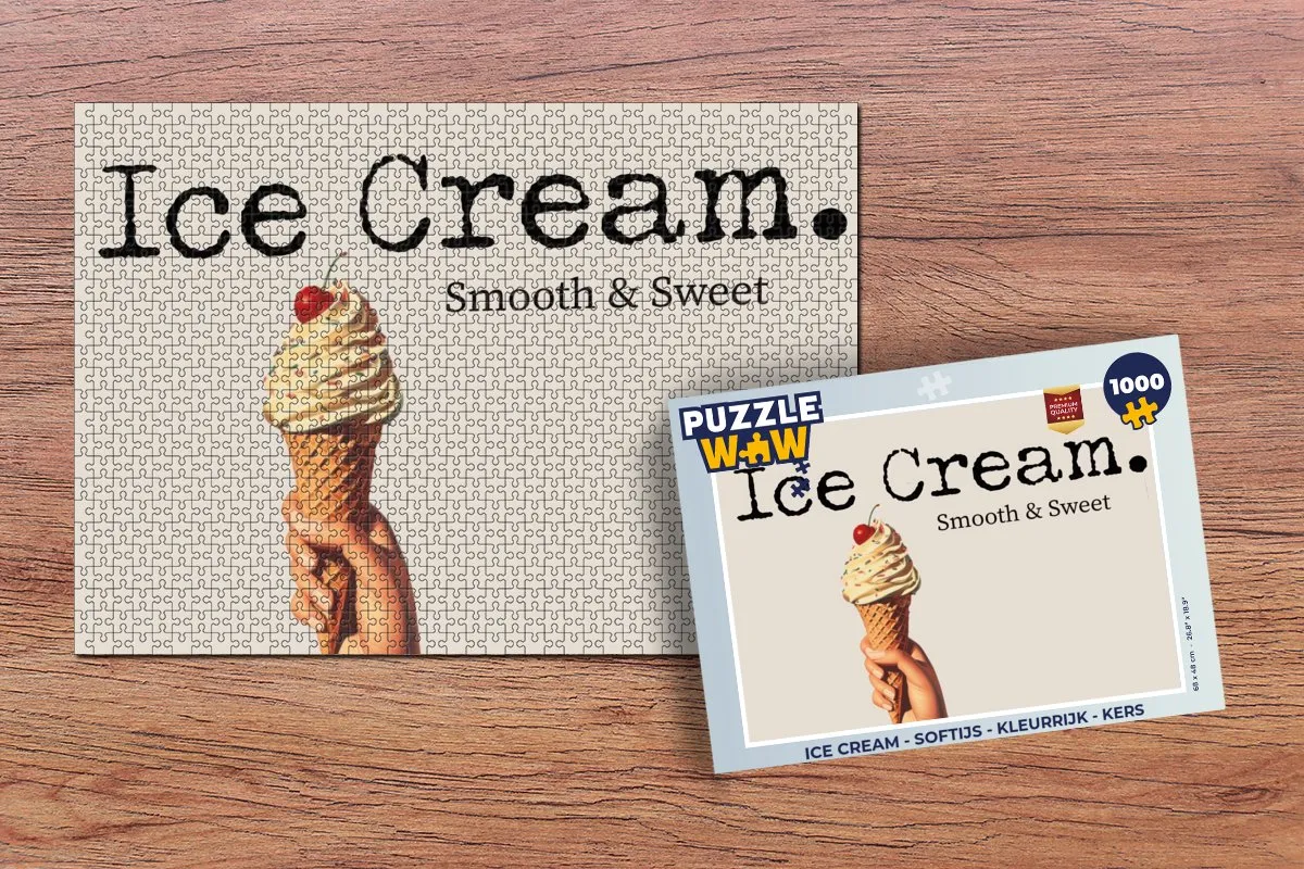 PuzzleWow Ice Cream Softijs Legpuzzel 1000 Stuks - Kers