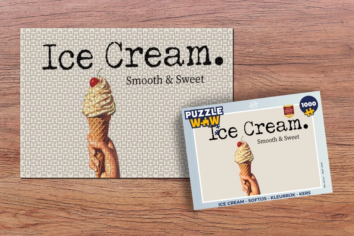 PuzzleWow Ice Cream Softijs Legpuzzel 1000 Stuks - Kers