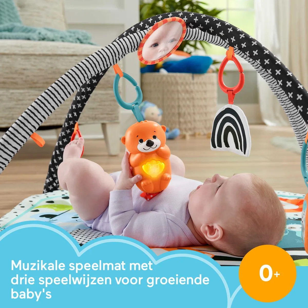 Fisher-Price 3-in-1 Muziek Glow & Grow Gym - 6 Speelelementen - afbeelding 6 van 6