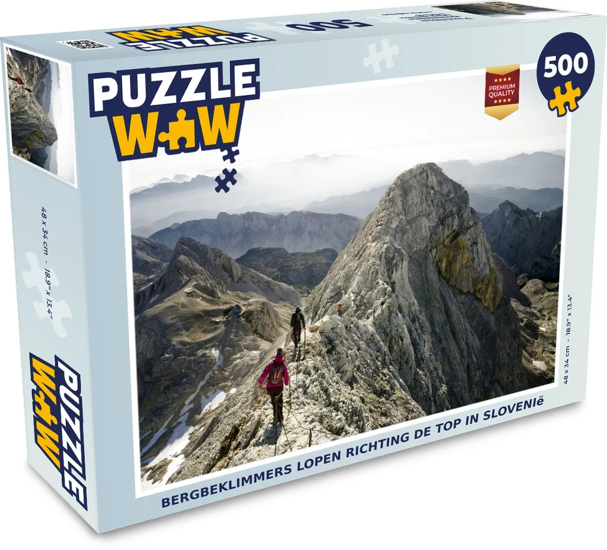 PuzzleWow Legpuzzel Bergbeklimmers Slovenië 500 Stuks - Multicolor
