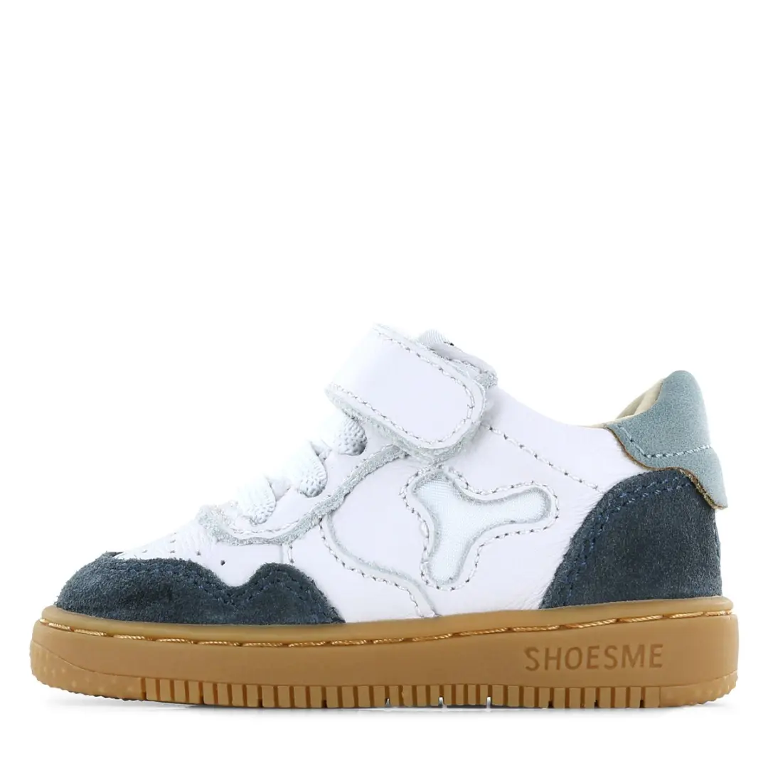 Shoesme Sneakers Jongens Wit-Blauw - Suède - Maat 20 - afbeelding 2 van 6