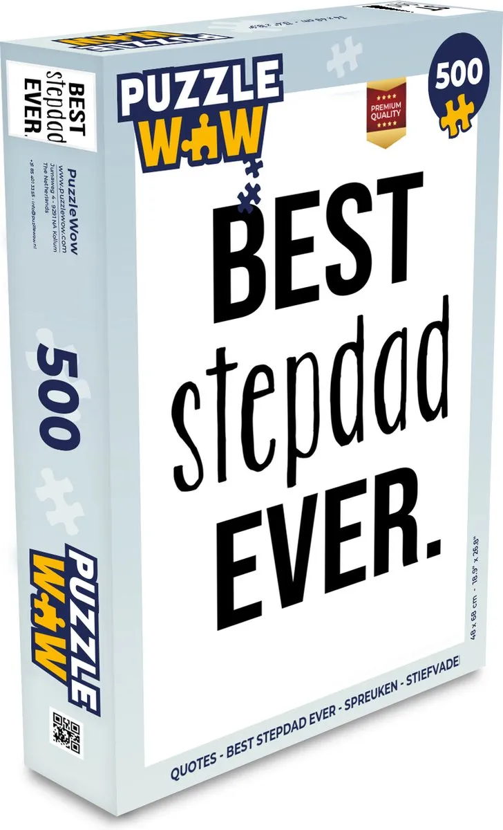 PuzzleWow Quotes Best Stepdad Ever Legpuzzel 500 Stuks - Multicolor