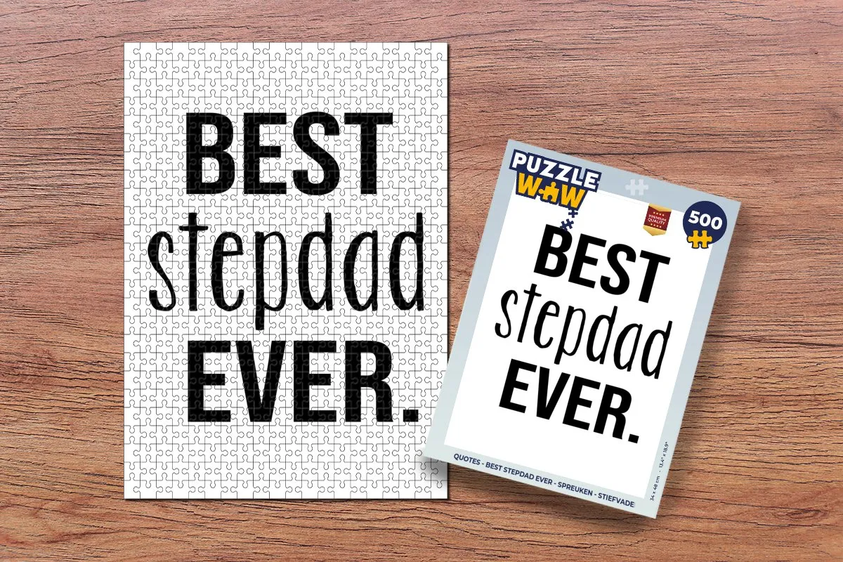 PuzzleWow Quotes Best Stepdad Ever Legpuzzel 500 Stuks - Multicolor