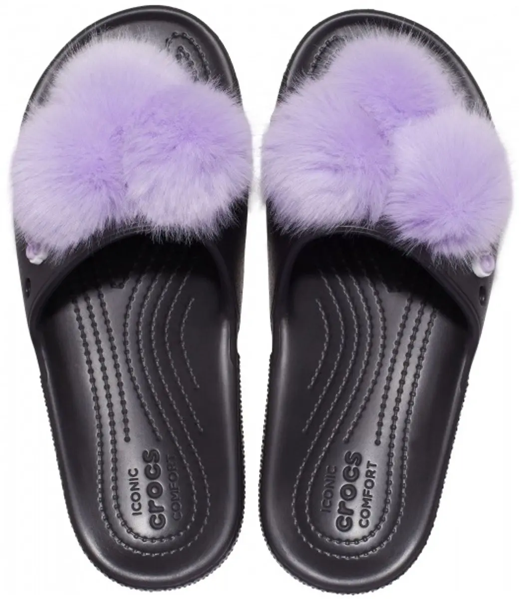 Crocs Classic Fursure Slide Zwart maat 37/38 US M5/W7