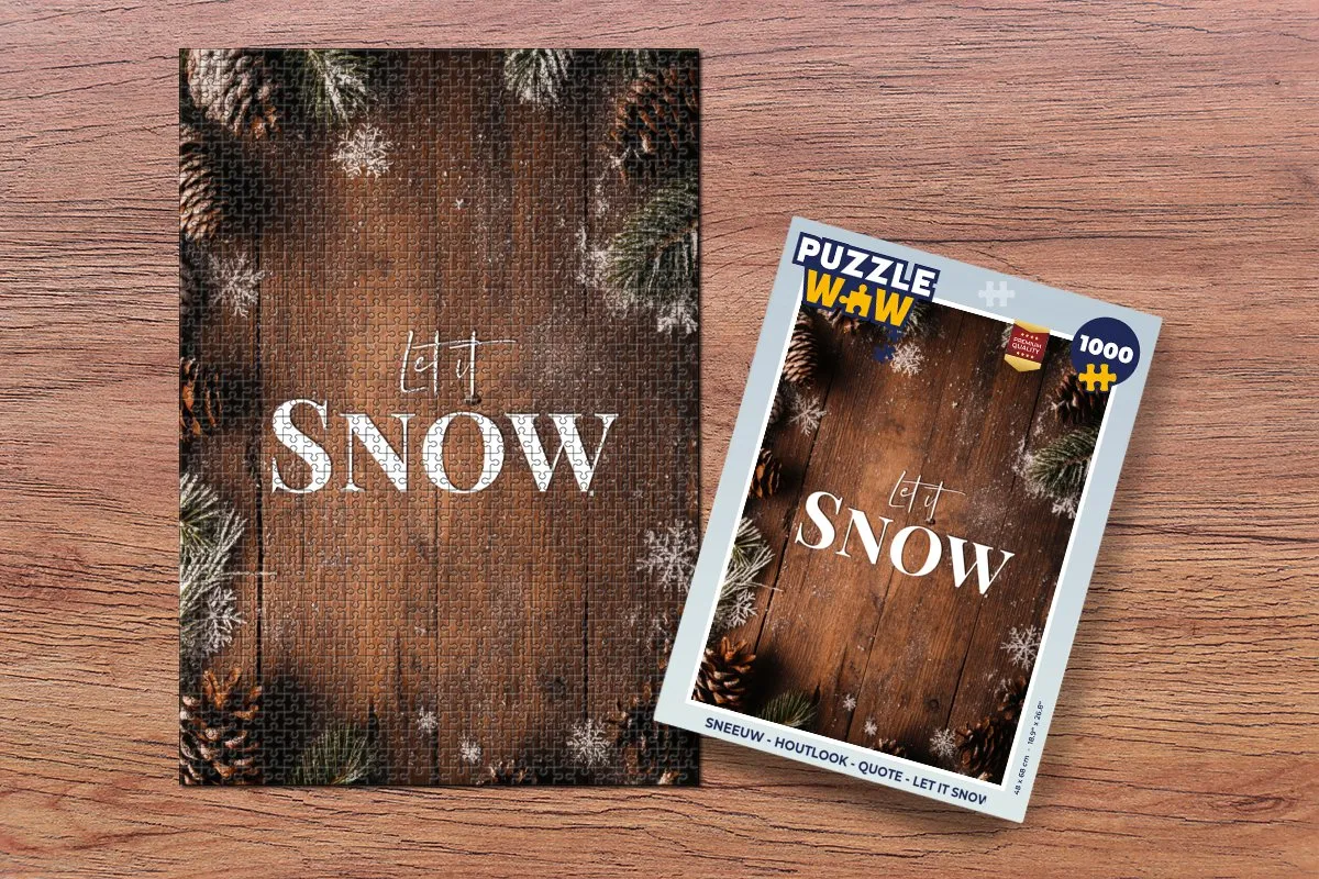 PuzzleWow Sneeuw Houtlook Legpuzzel 1000 Stuks