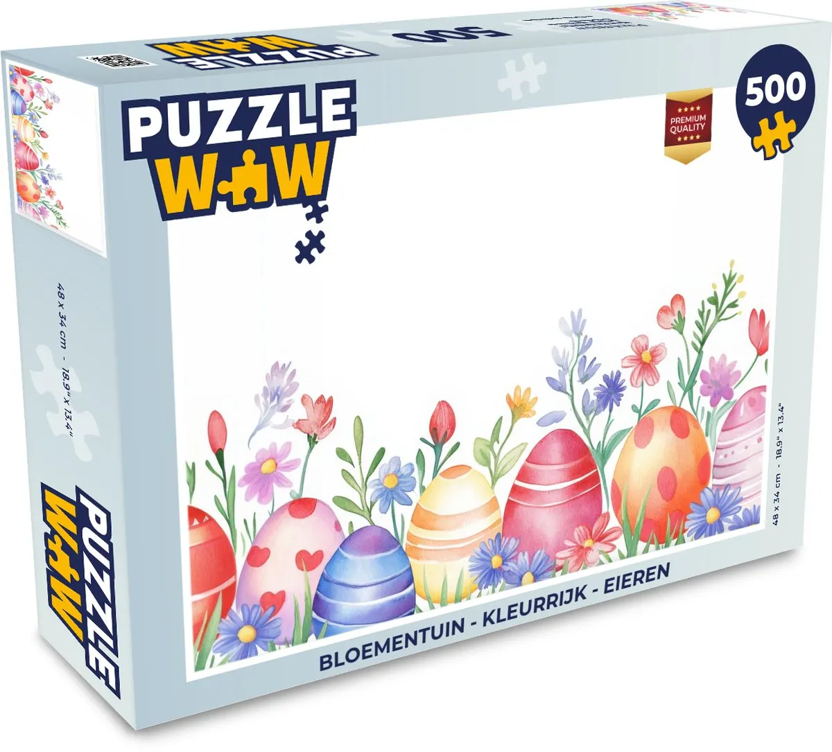 PuzzleWow Bloementuin Legpuzzel 500 Stuks - Kleurrijk