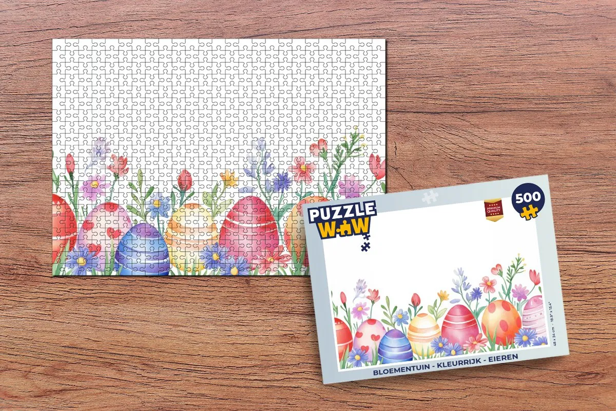 PuzzleWow Bloementuin Legpuzzel 500 Stuks - Kleurrijk
