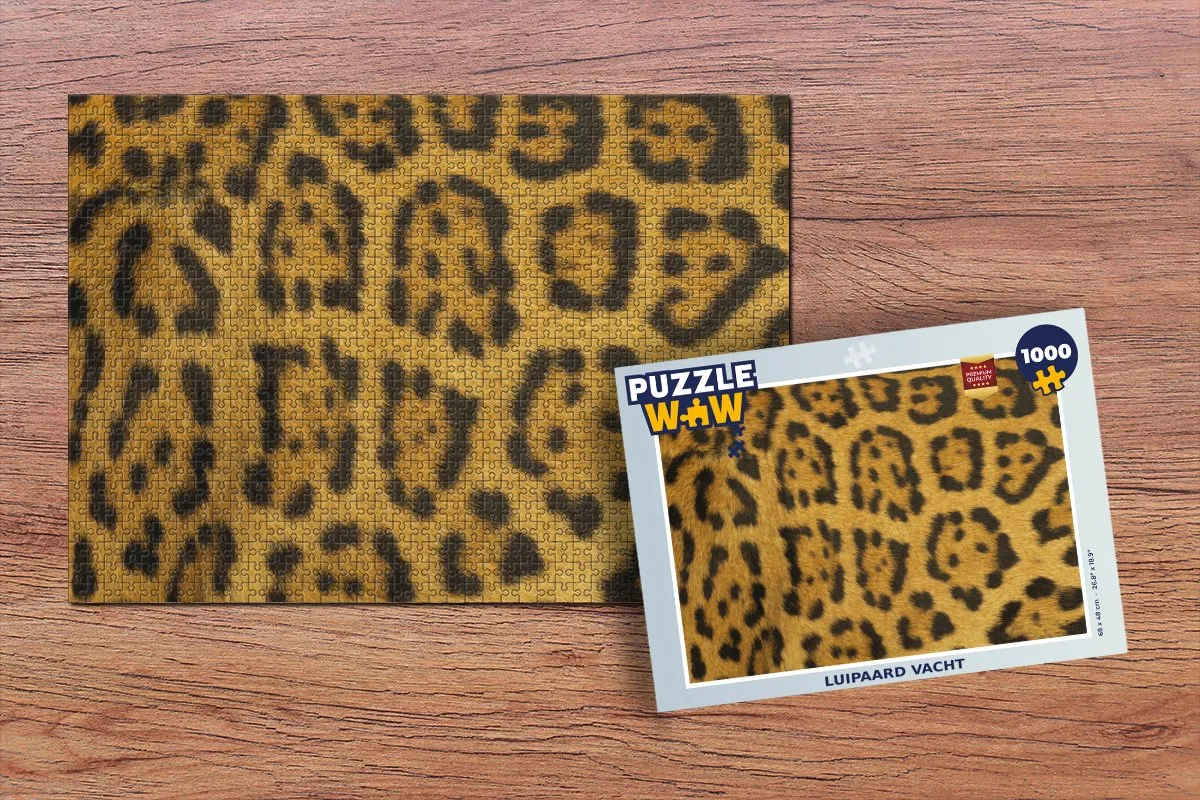 PuzzleWow Legpuzzel Luipaard Vacht 1000 Stuks - Multicolor