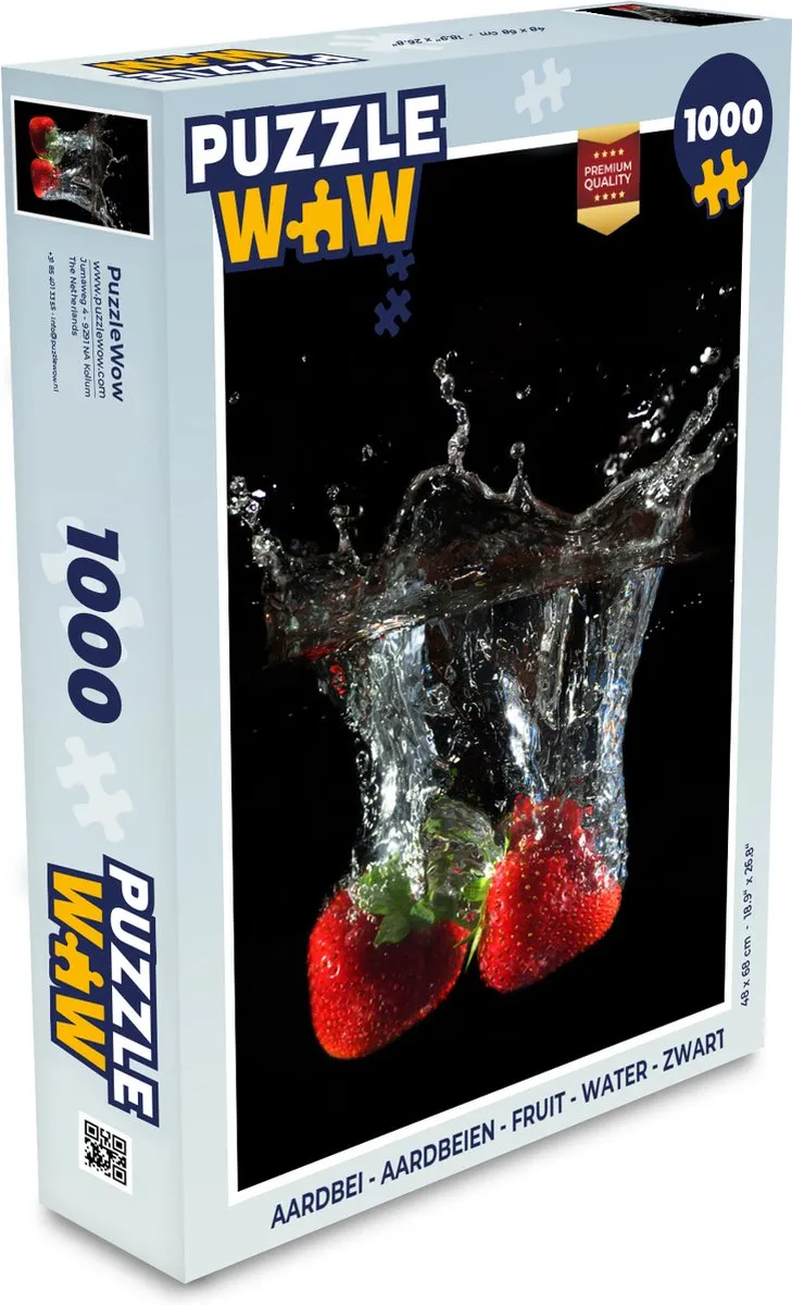 PuzzleWow Aardbeien Legpuzzel 1000 Stuks - Multicolor