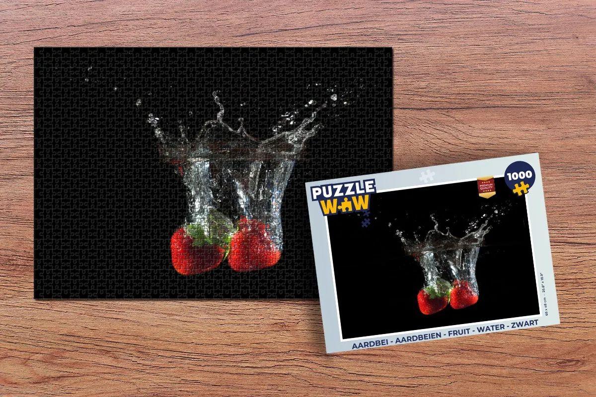 PuzzleWow Aardbeien Legpuzzel 1000 Stuks - Multicolor