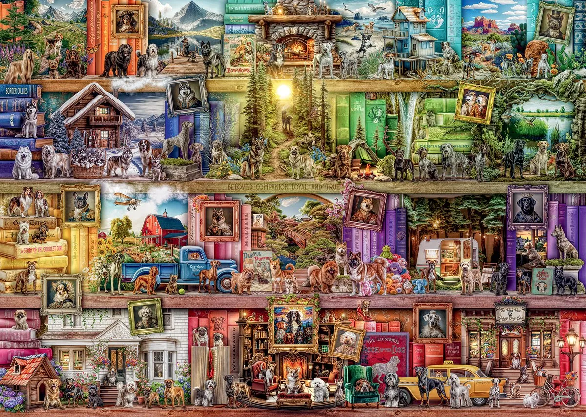 Ravensburger The Library of Dogs Legpuzzel 1000 Stuks - MPN 120012597