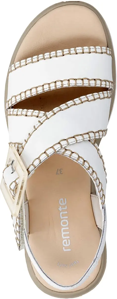 Leren sandalen met sleehak Macao