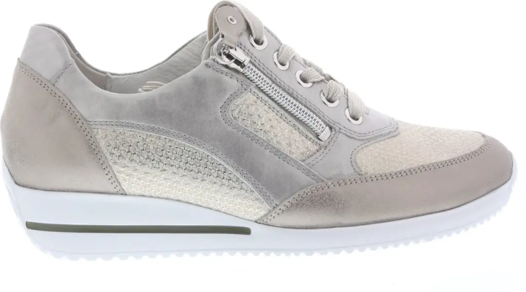 Dames Veterschoenen Waldlaufer Himona Stein Taupe Platina