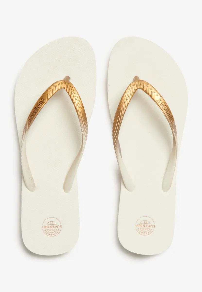 Superdry Core Metallic Kinderenlippers 34 - Off White - afbeelding 4 van 6