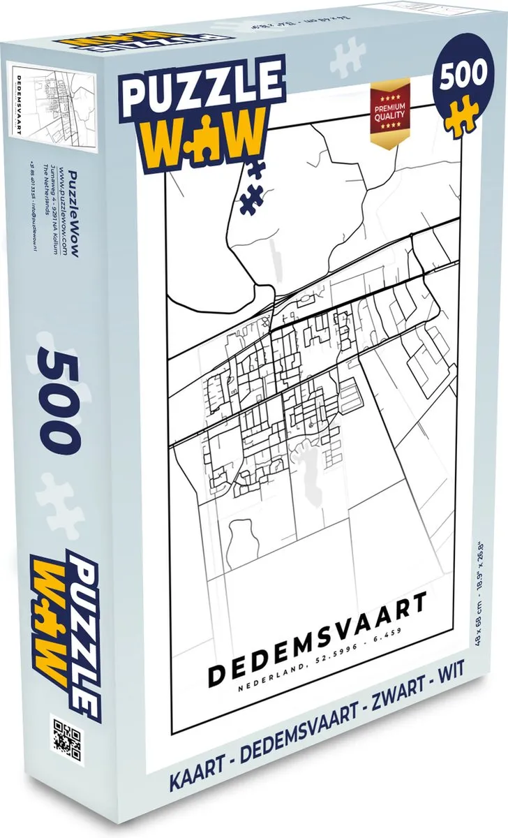 PuzzleWow Dedemsvaart Legpuzzel 500 Stuks - Multicolor