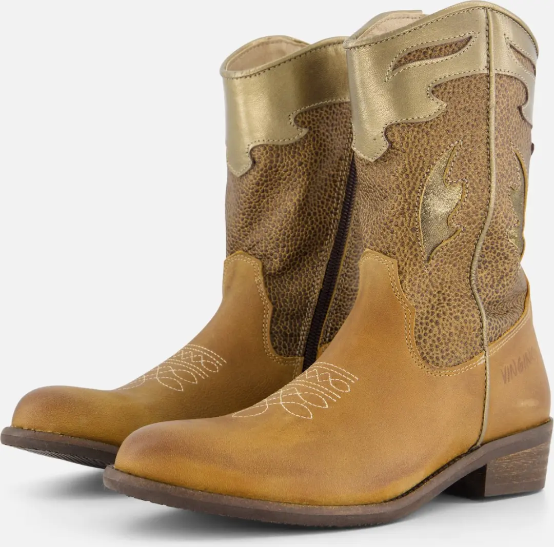 Vingino Vera Xhi Cowboylaarzen cognac Leer