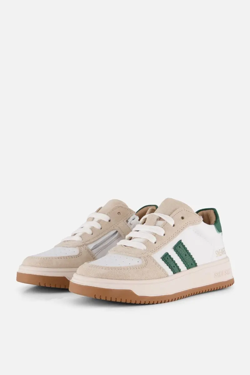 Shoesme Wit-Groene Sneaker