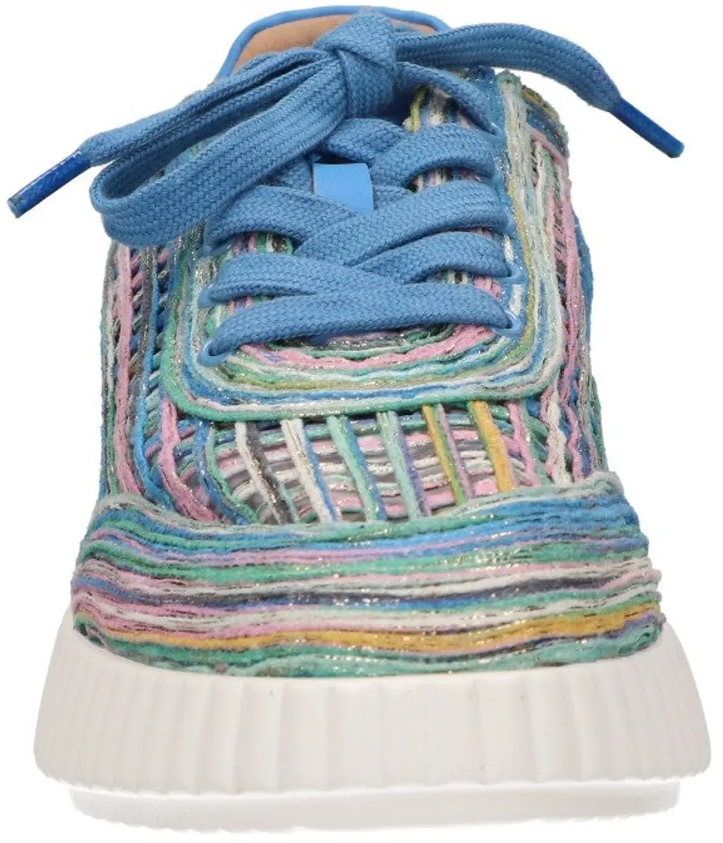 La Strada Sneaker Blauw Multi Textiel